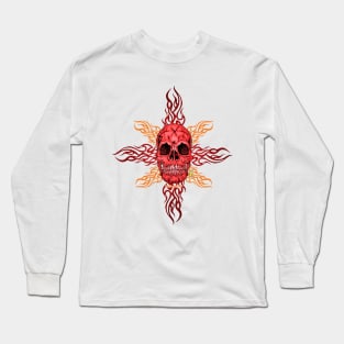 Red Skull Flash by Hard Grafixs© Long Sleeve T-Shirt